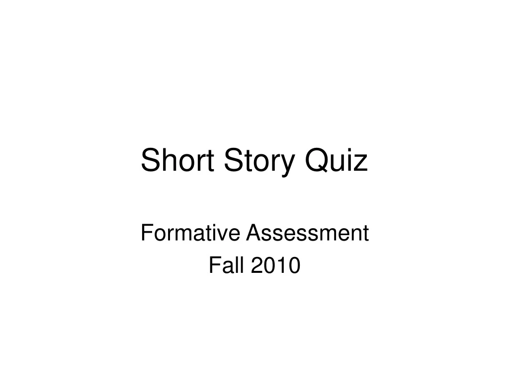 short story quiz n.