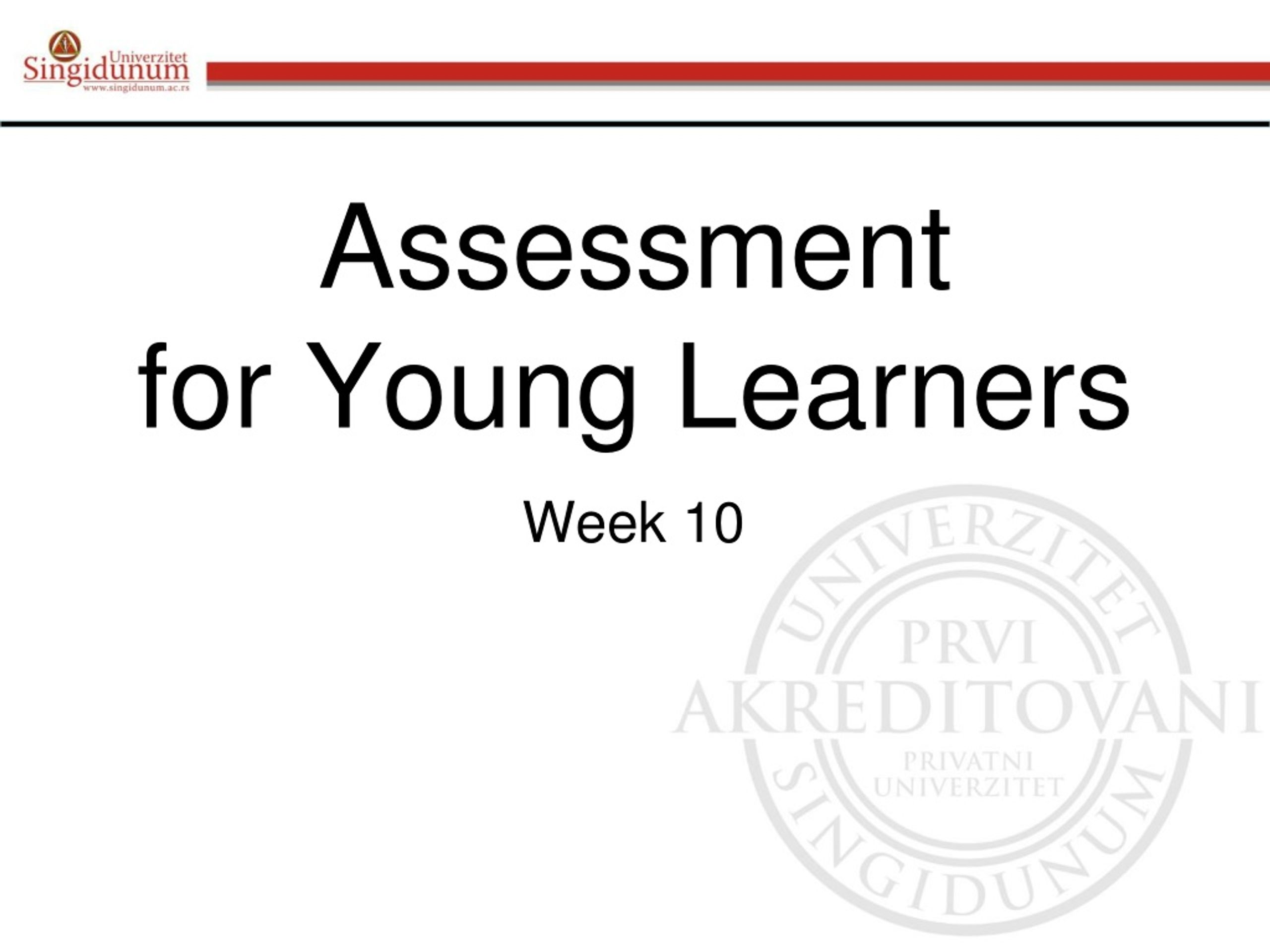 PPT - Assessment For Young Learners PowerPoint Presentation, Free ...