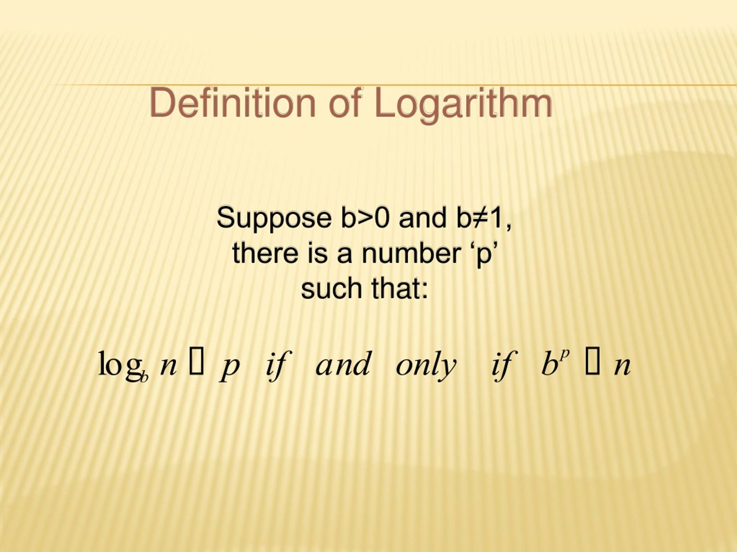 PPT - Introduction To Logarithms PowerPoint Presentation, Free Download ...