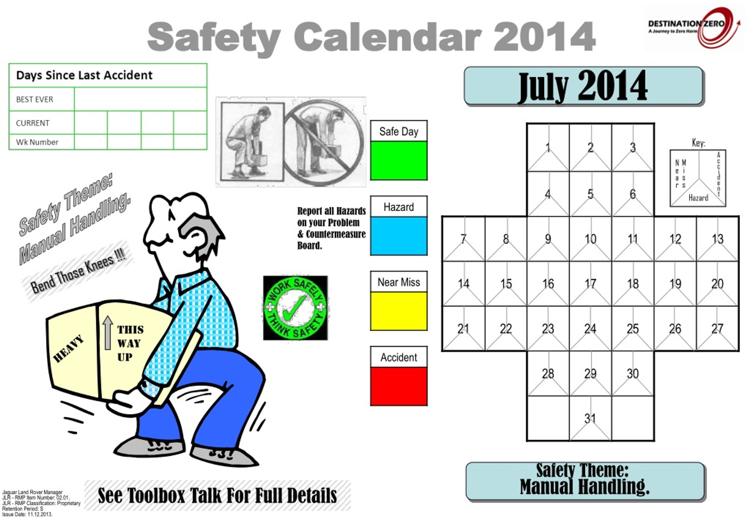 PPT Safety Calendar 2014 PowerPoint Presentation, free download ID