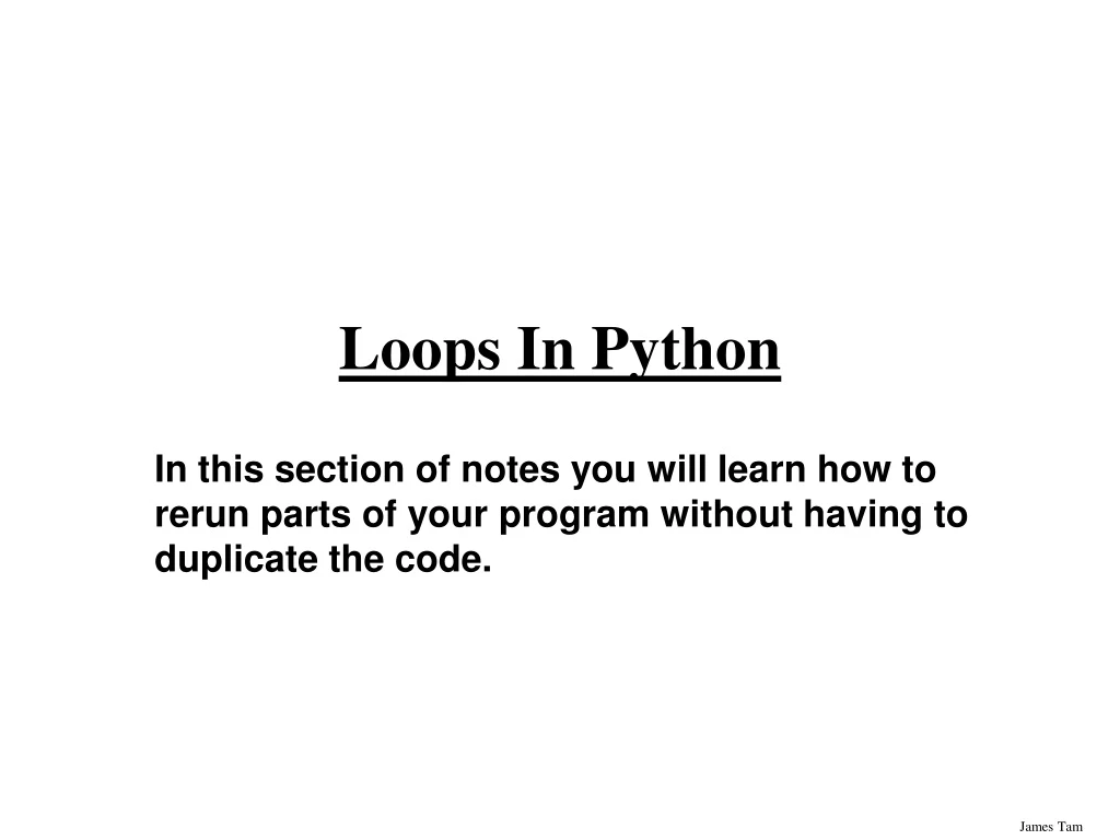 PPT - Loops In Python PowerPoint Presentation, free download - ID:8741113