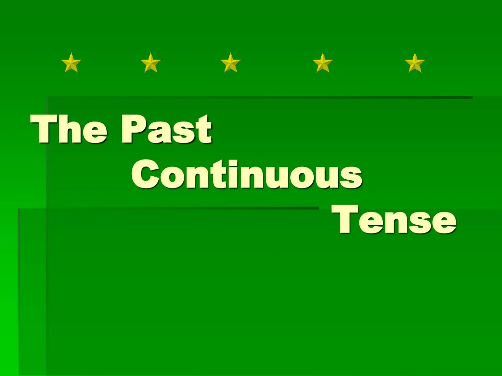past continuous tense presentation