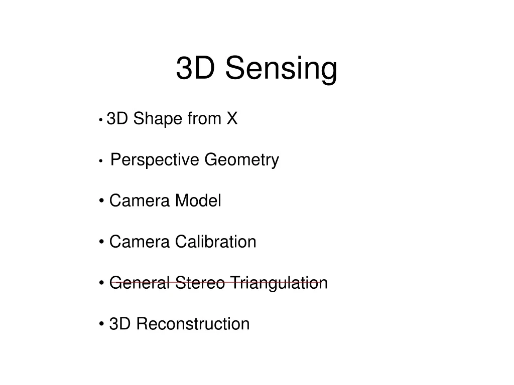 PPT - 3D Sensing PowerPoint Presentation, free download - ID:8741907