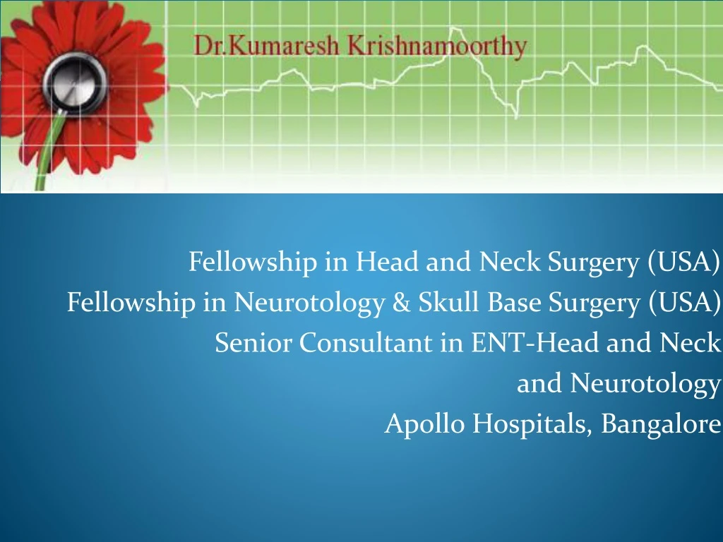 fellowship in head and neck surgery n.