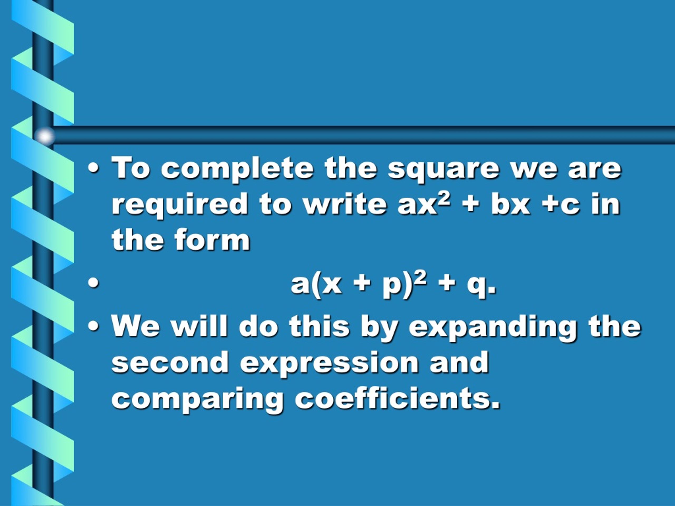 Ppt Completing The Square Powerpoint Presentation Free Download Id8742114