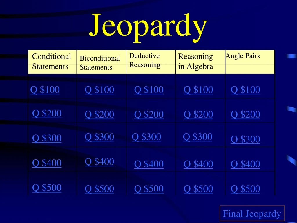 PPT - Jeopardy PowerPoint Presentation, free download - ID ...