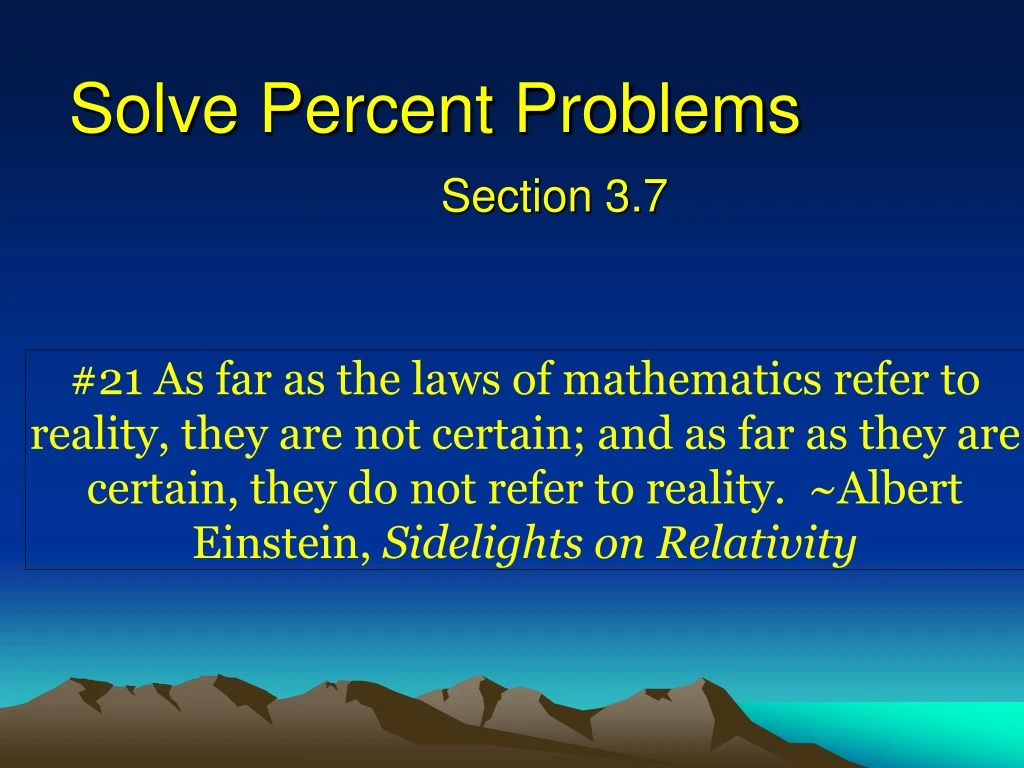 solve percent problems n.