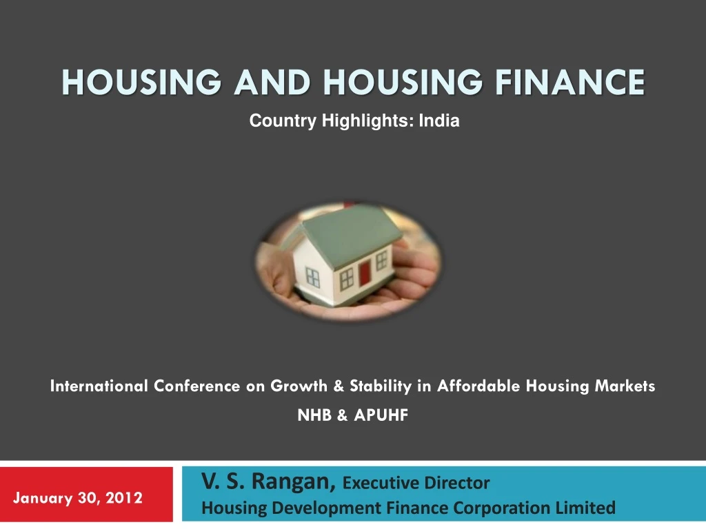 housing and housing finance n.