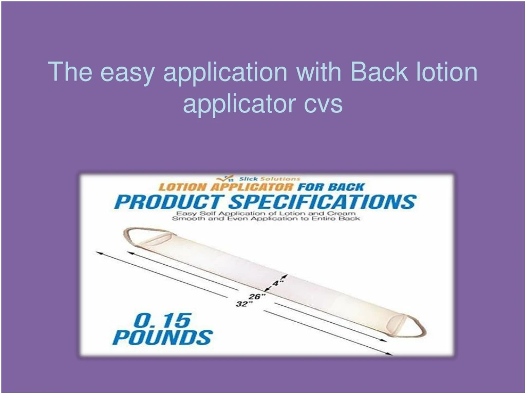 the easy application with back lotion applicator n.