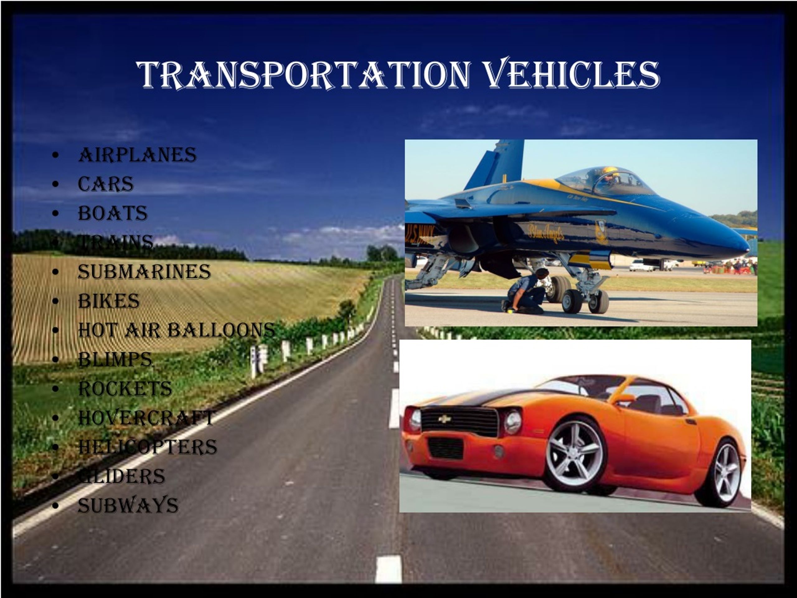 transportation ppt presentation free download