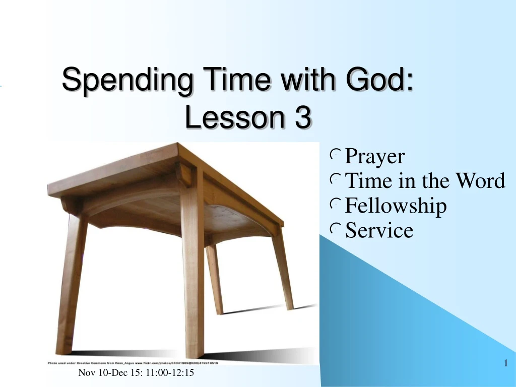 spending time with god lesson 3 n.
