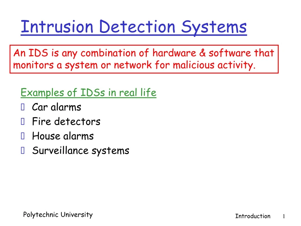 Ppt Intrusion Detection Systems Powerpoint Presentation Free Download Id8752228 9570