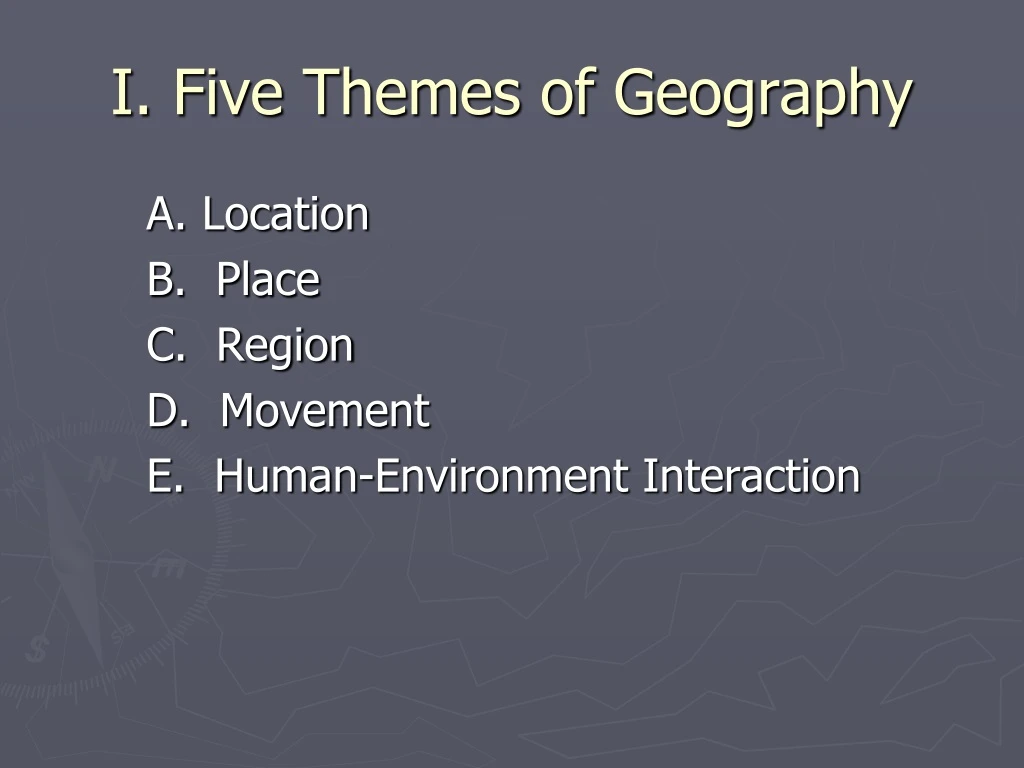 i five themes of geography n.