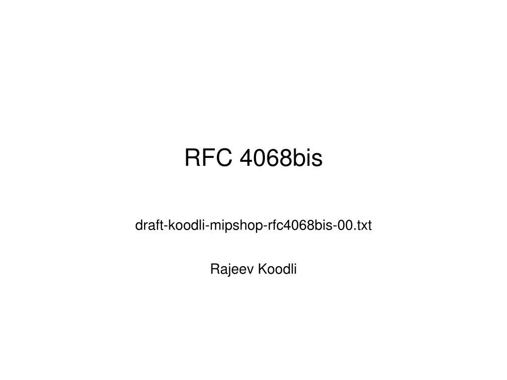 rfc 4068bis n.