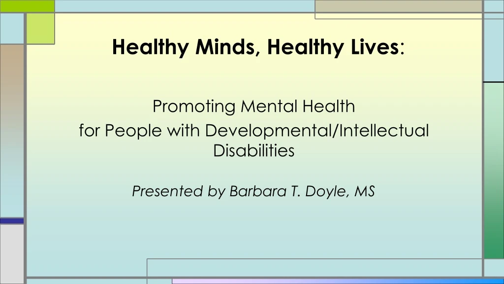 healthy minds healthy lives n.