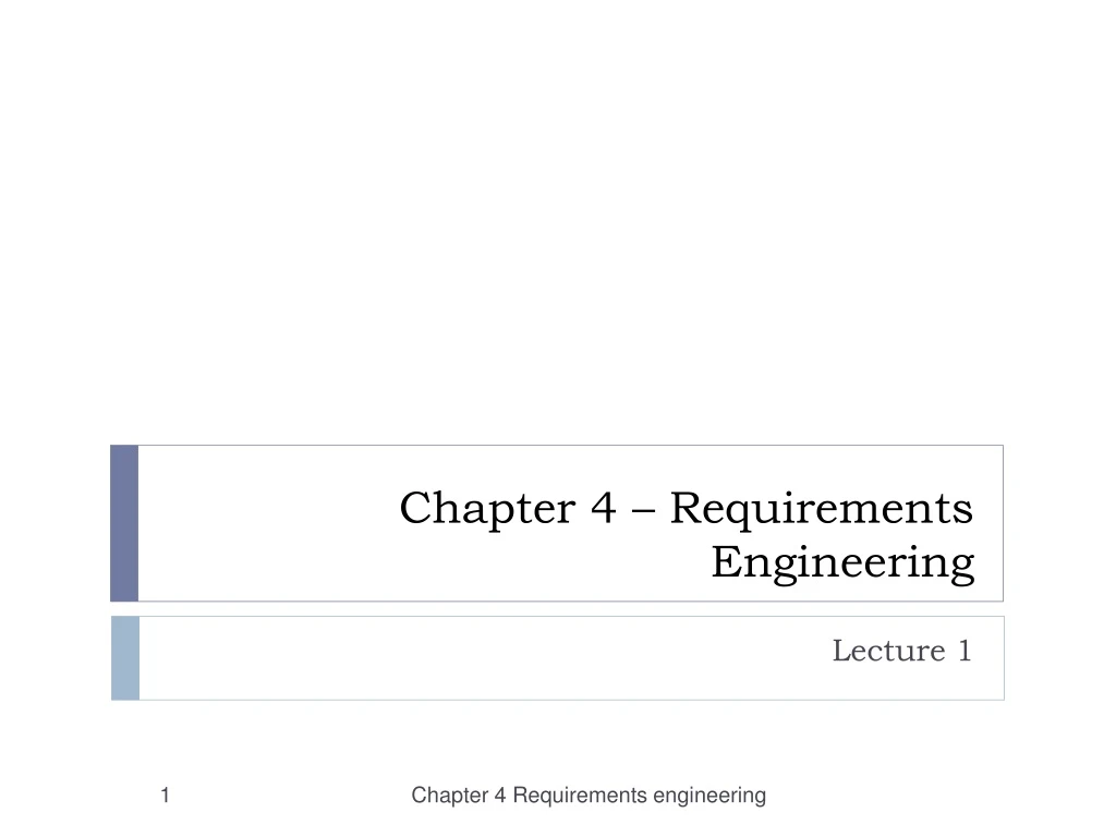 PPT - Chapter 4 – Requirements Engineering PowerPoint Presentation ...