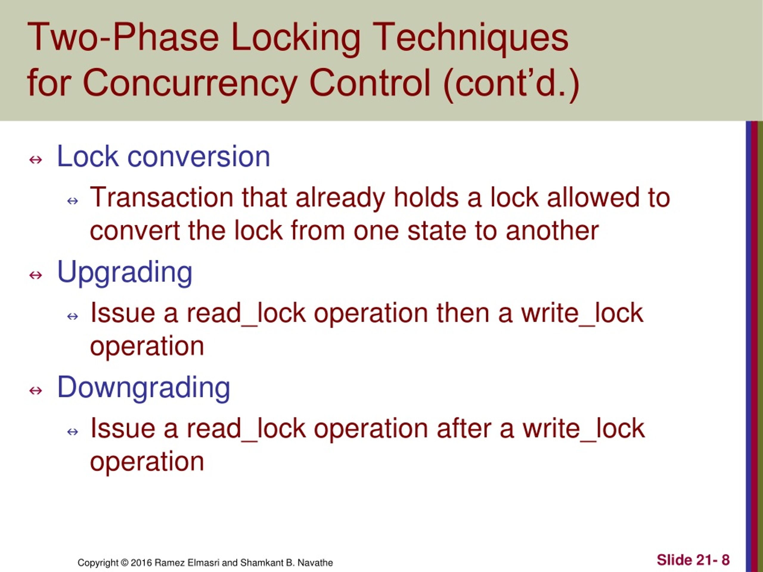 PPT - CHAPTER 21 Concurrency Control Techniques PowerPoint Presentation ...