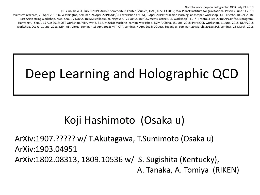 PPT - Deep Learning And Holographic QCD PowerPoint Presentation, Free ...