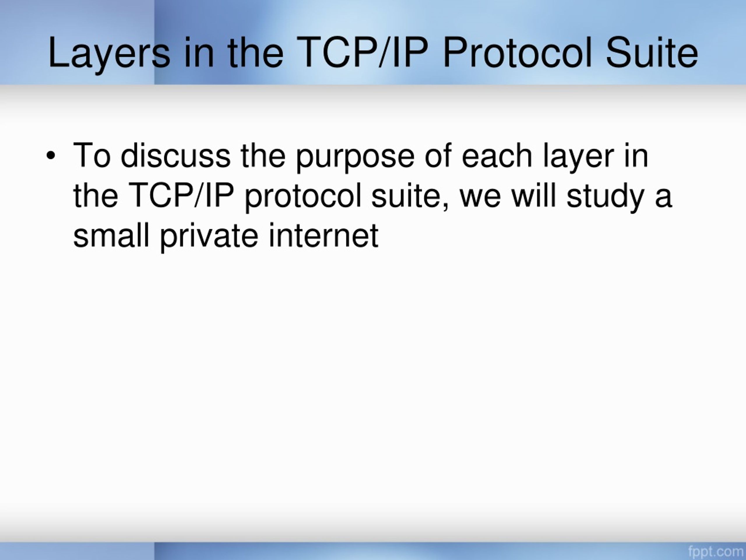 PPT - The OSI Model & The TCP/IP Protocol Suite PowerPoint Presentation ...