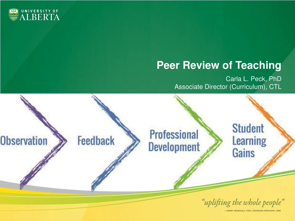 peer review of teaching in higher education