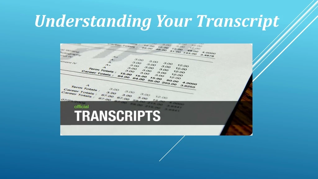 what is a transcript for a presentation