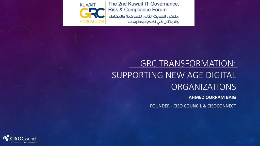 grc transformation supporting new age digital organizations n.