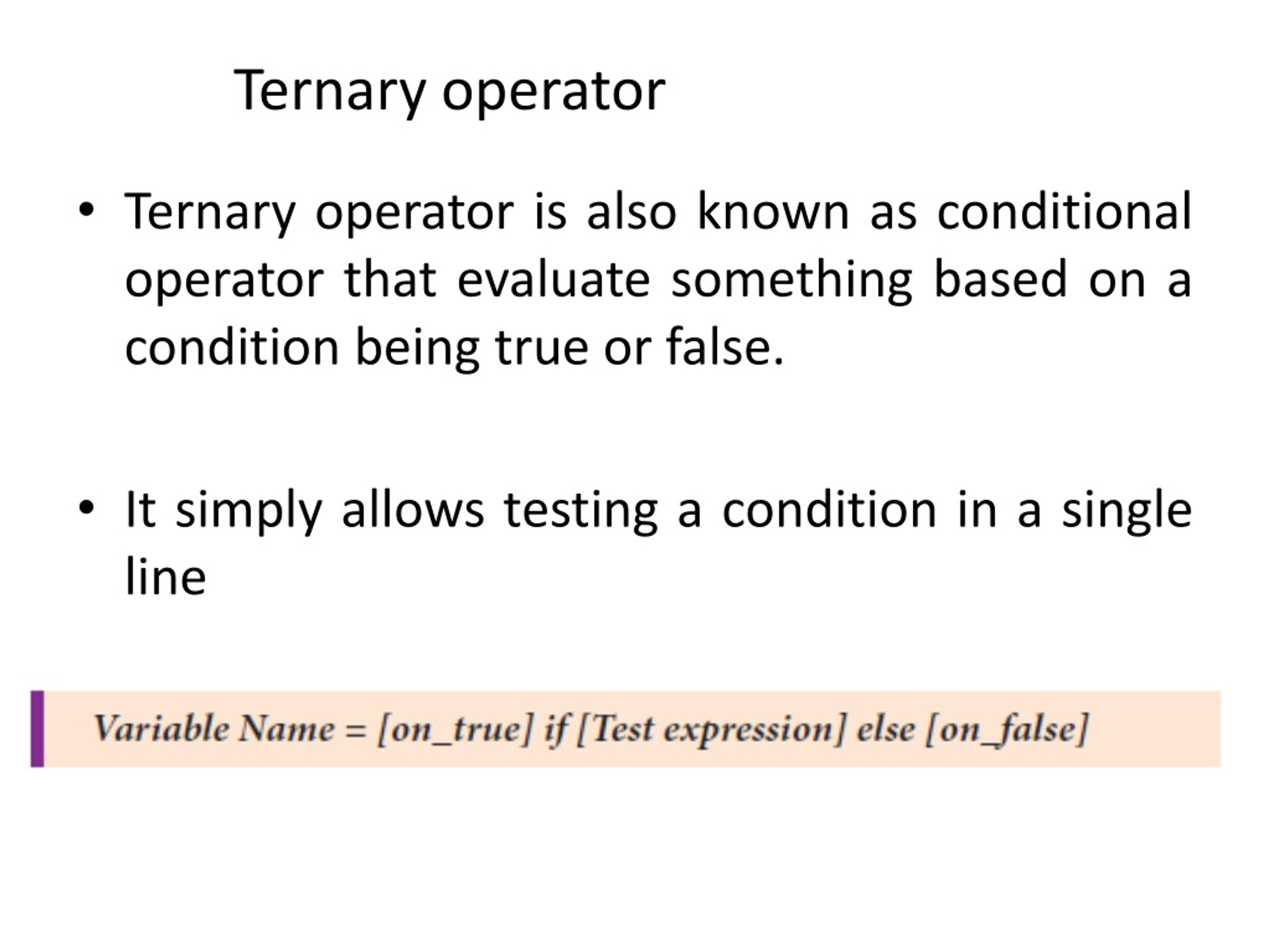 variable assignment ternary