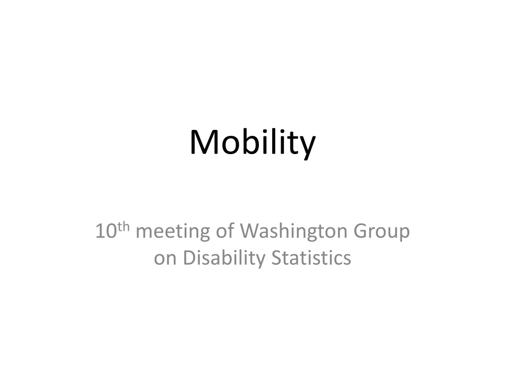 mobility n.