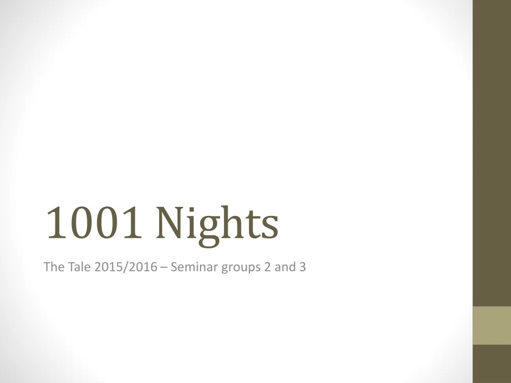 1001 nights n.