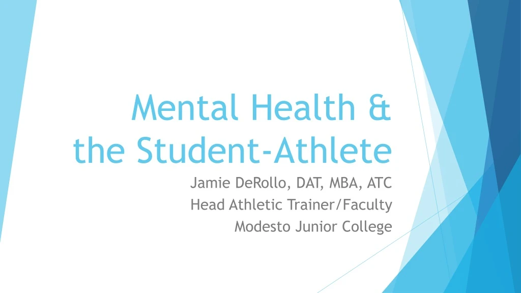 PPT Mental Health The Student Athlete PowerPoint Presentation Free 