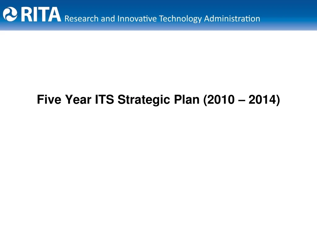 five year its strategic plan 2010 2014 n.