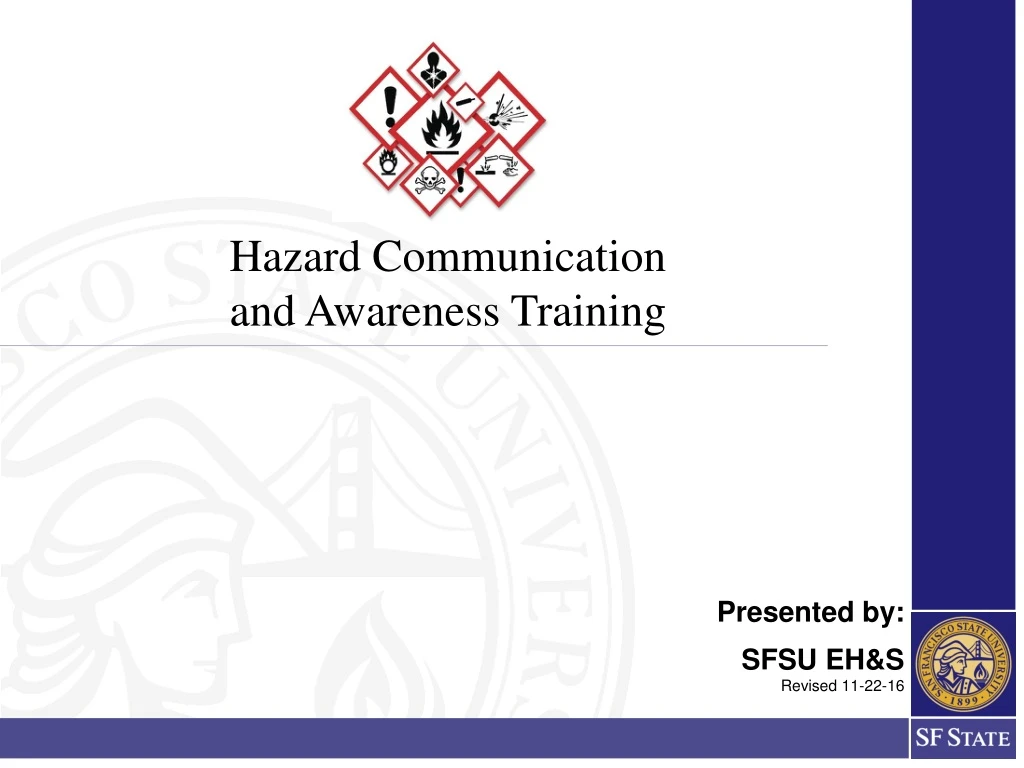 hazard communication and awareness training n.