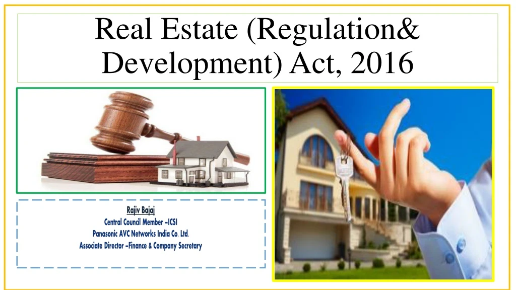 real estate regulation development act 2016 n.