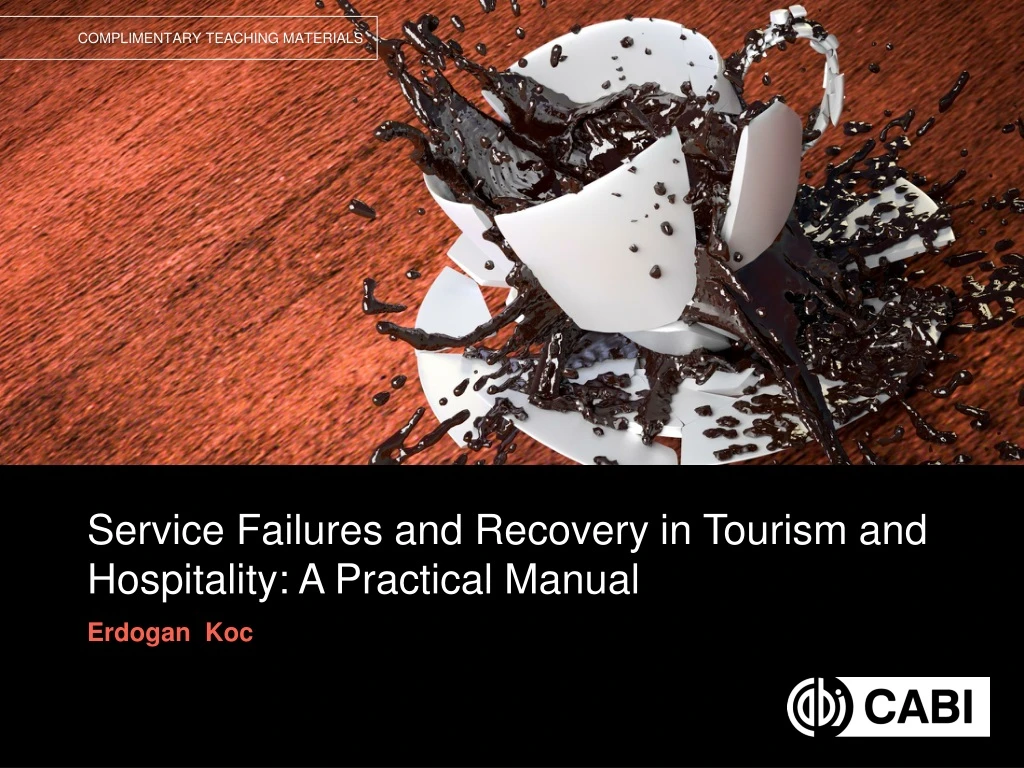 service failures and recovery in tourism and hospitality a practical manual n.