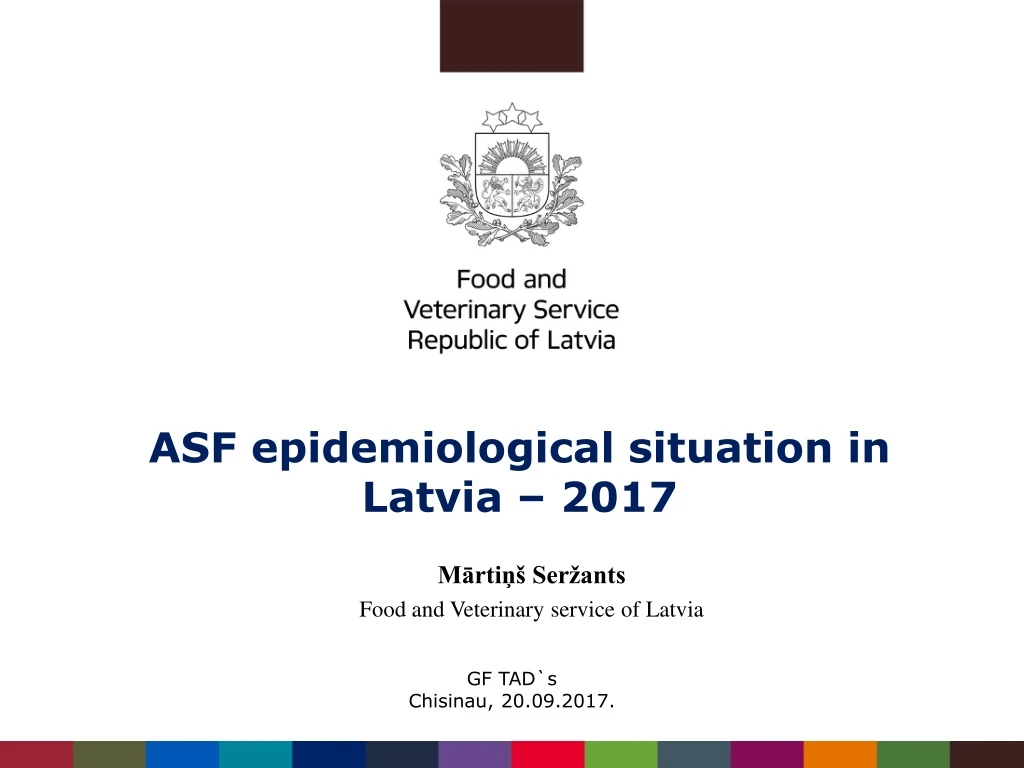 asf epidemiological situation in latvia 201 7 n.