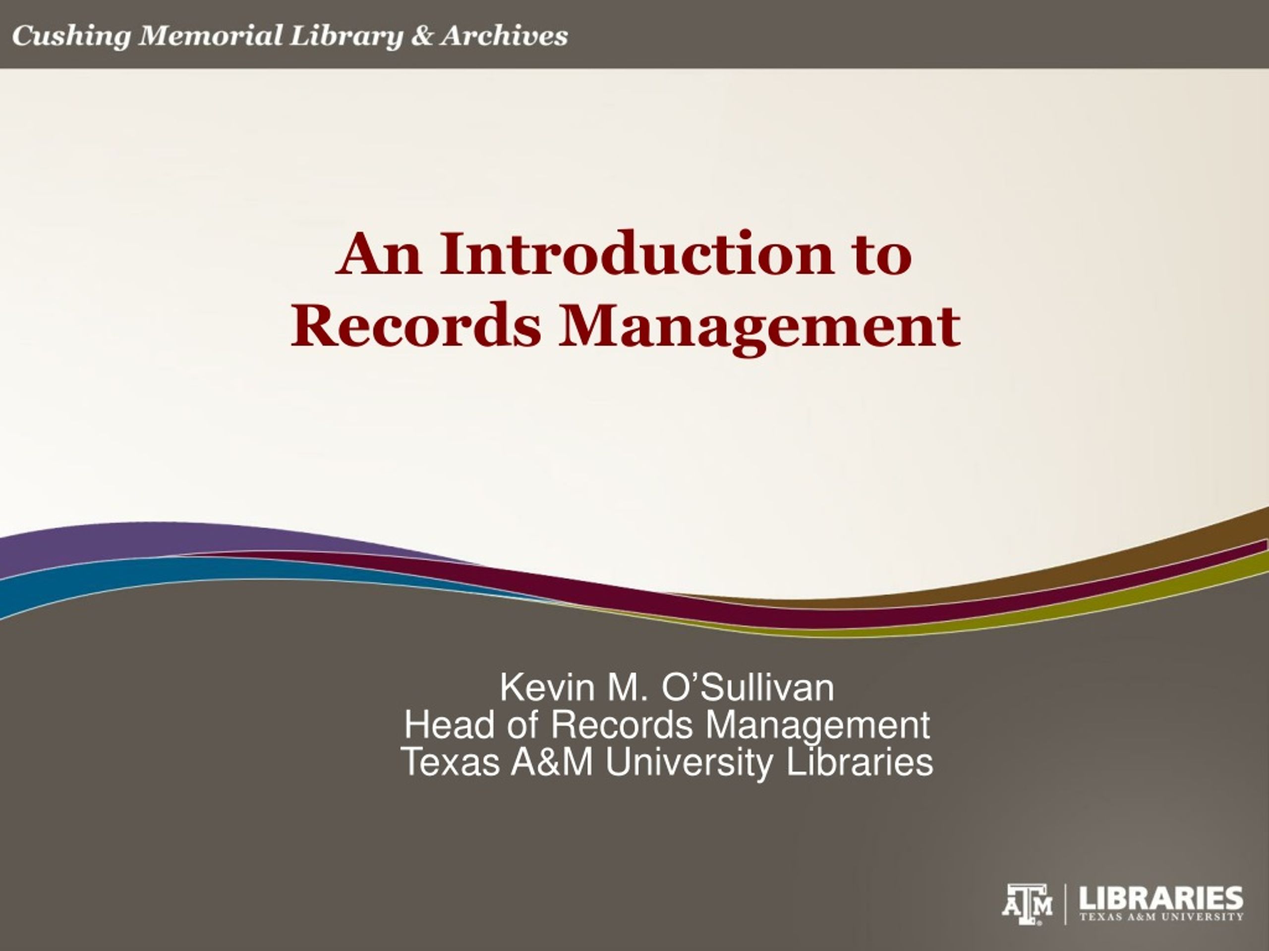 powerpoint presentation on records management