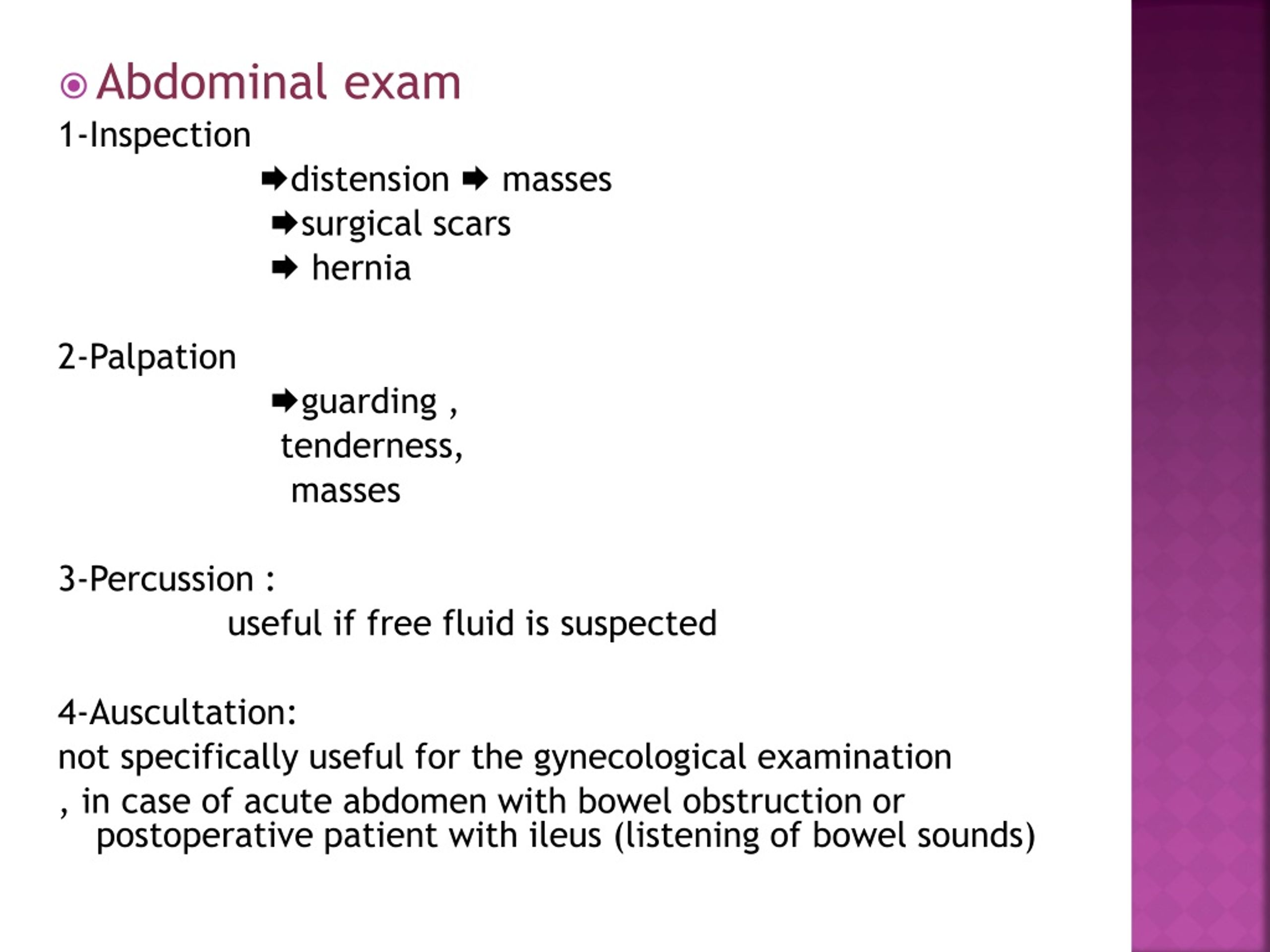 PPT - HISTORY TAKING & PHYSICAL EXAMINATION OB/GYN Dr. Ghadeer alShaikh ...