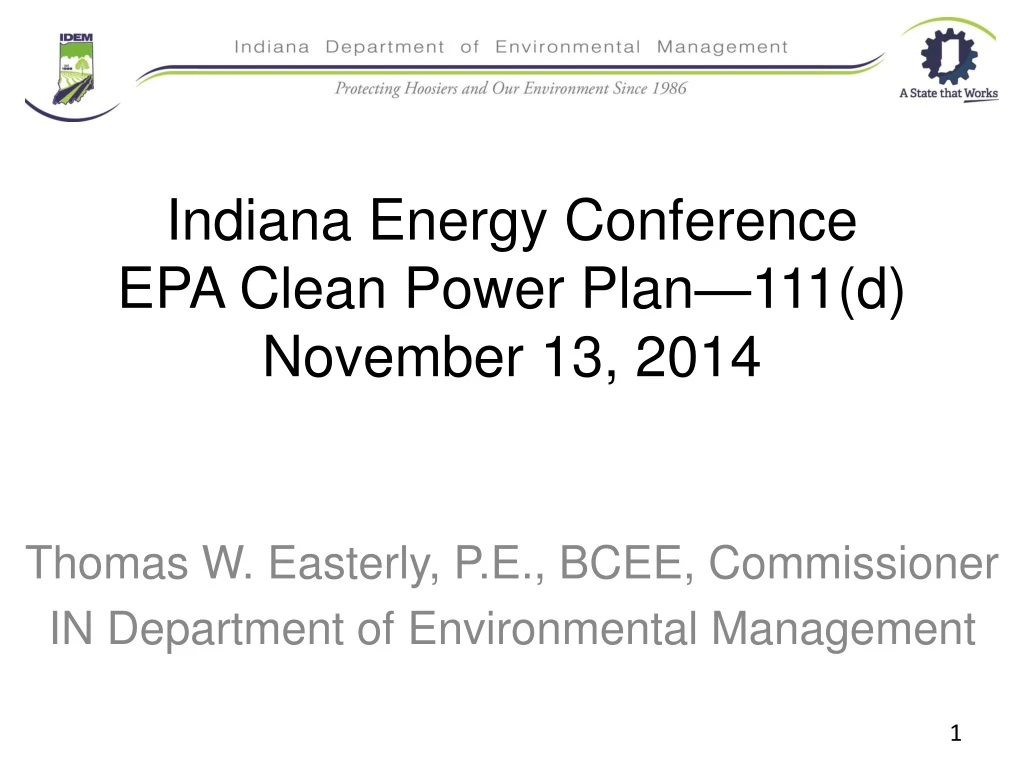 indiana energy conference epa clean power plan 111 d november 13 2014 n.