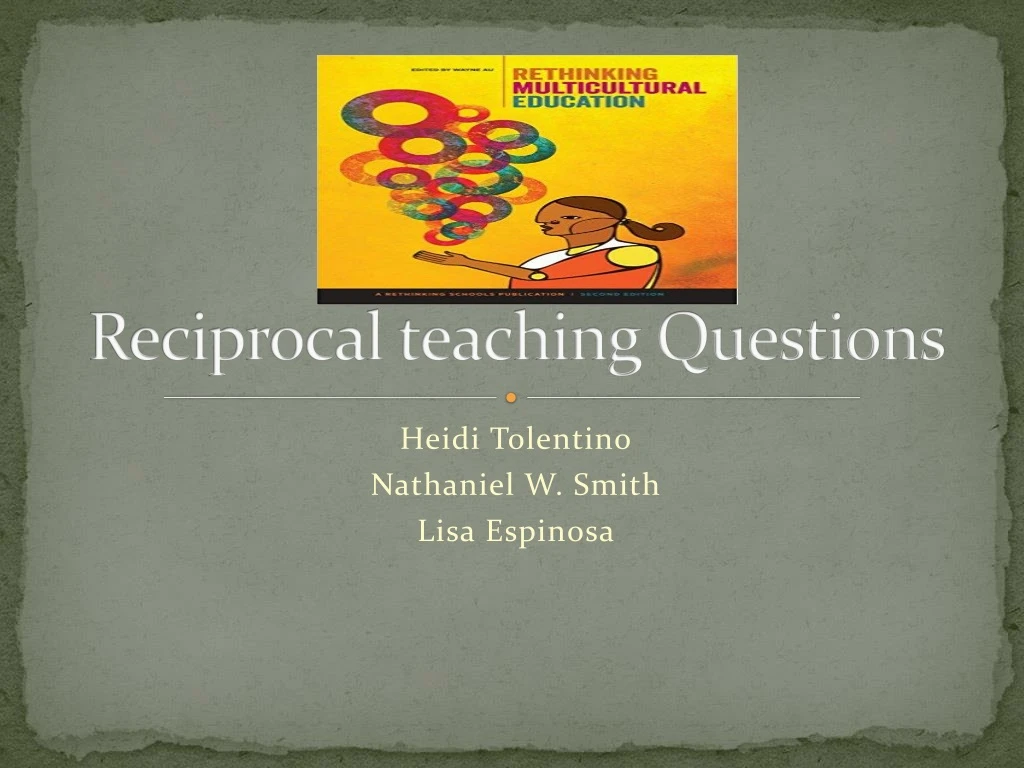 reciprocal teaching questions n.