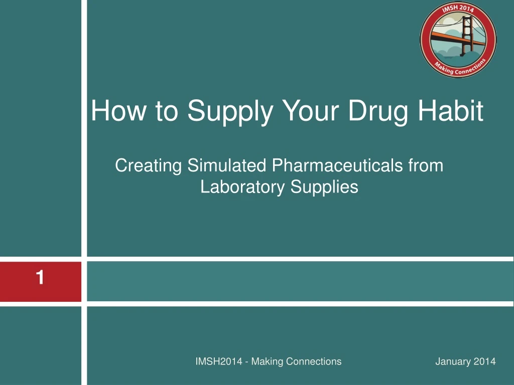 creating simulated pharmaceuticals from laboratory supplies n.