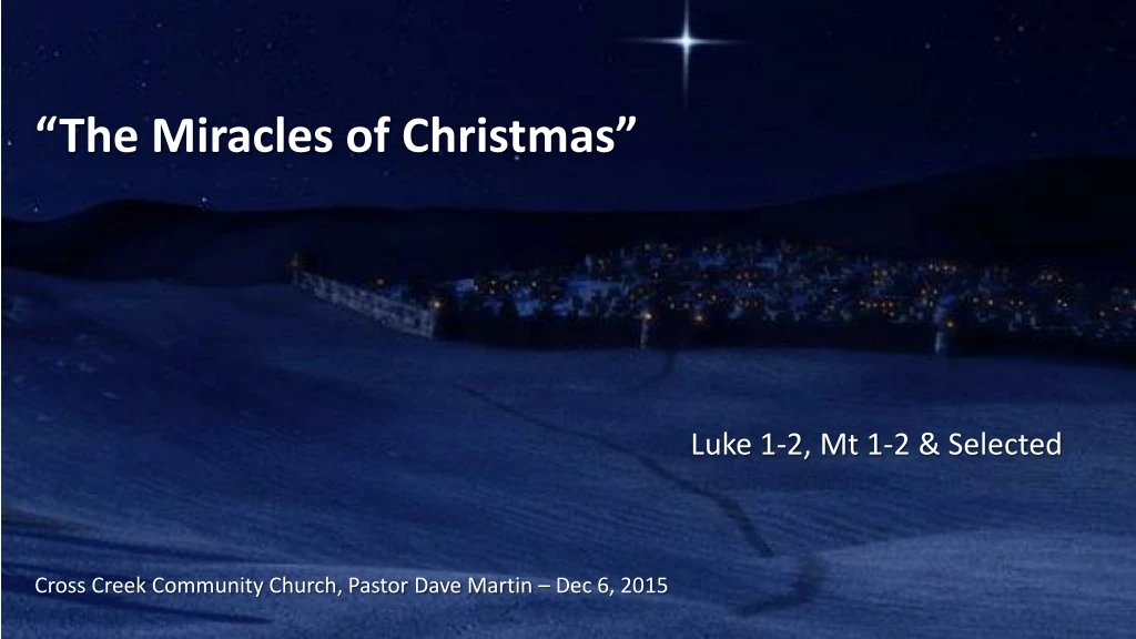 the miracles of christmas n.