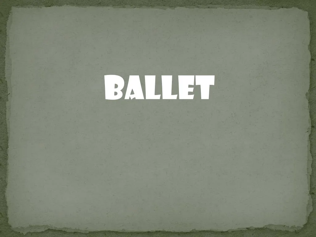ballet n.