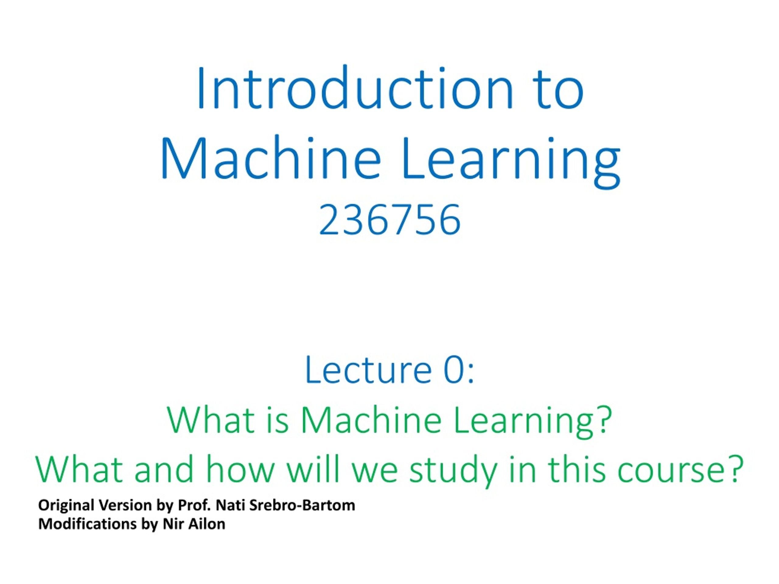 introduction to machine learning presentation