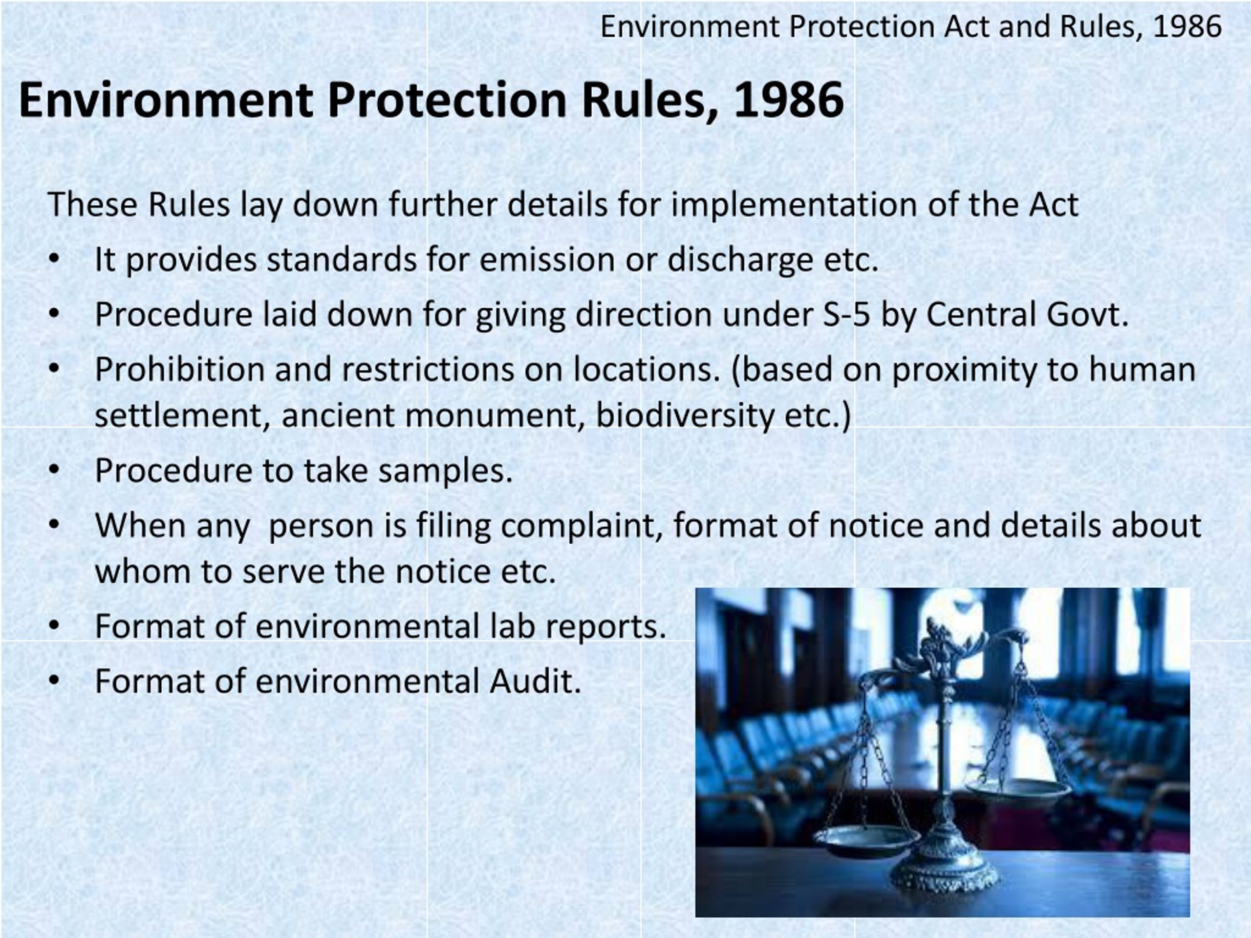 assignment on environment protection act 1986