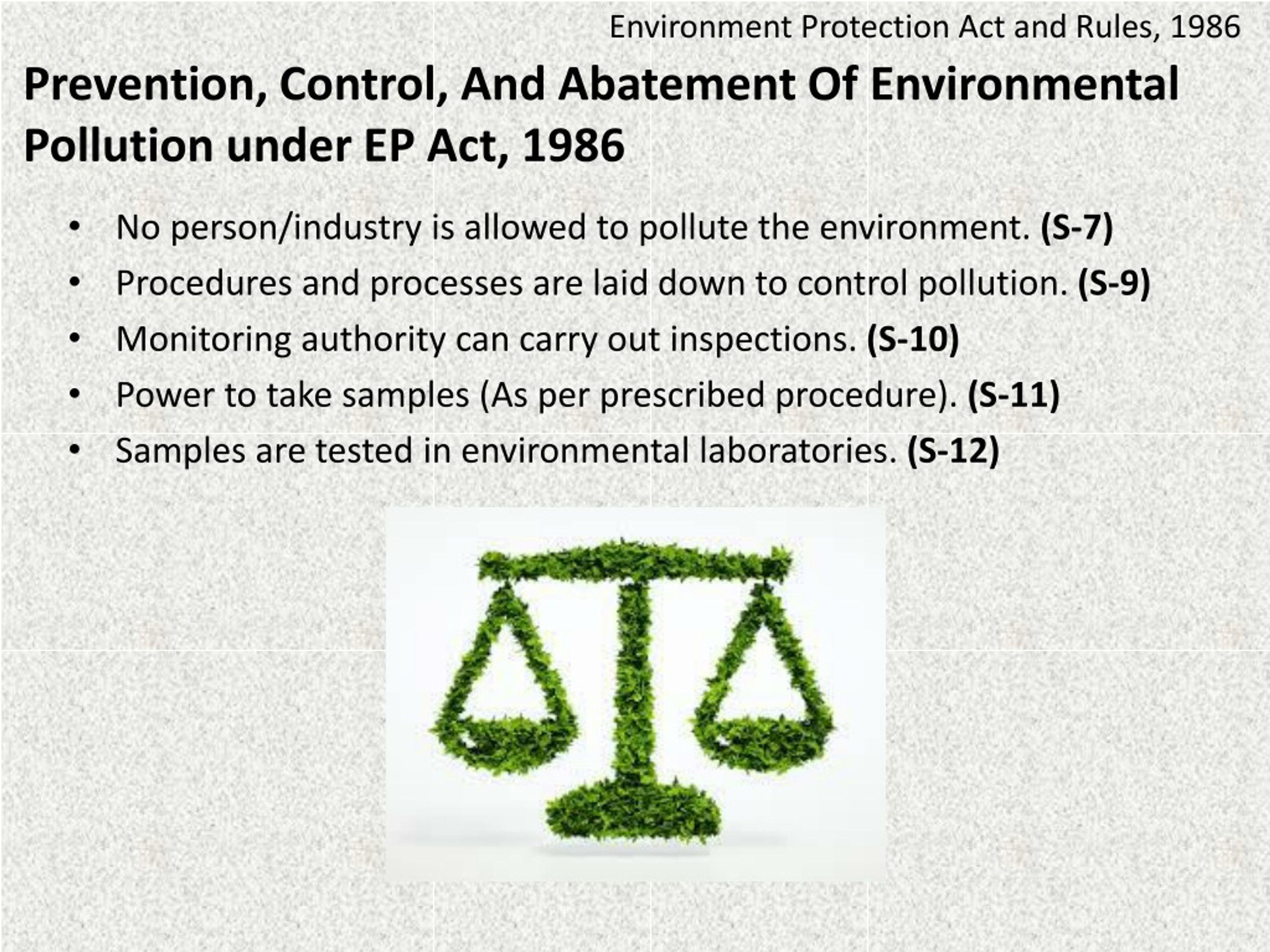 assignment on environment protection act 1986