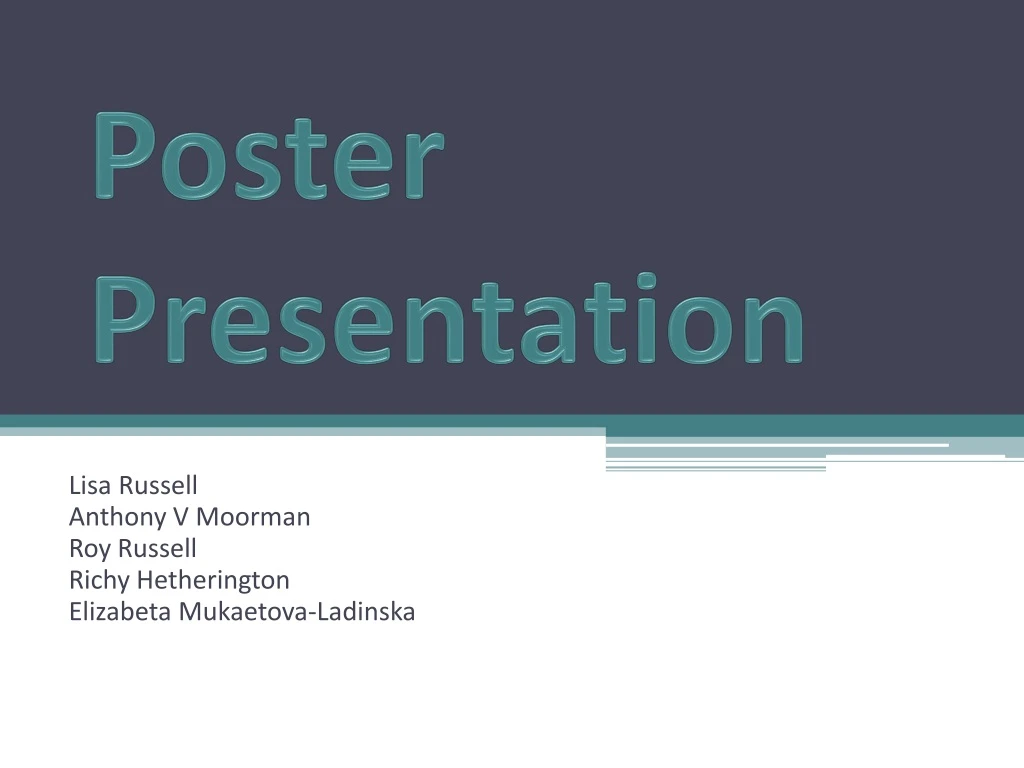 poster presentation n.
