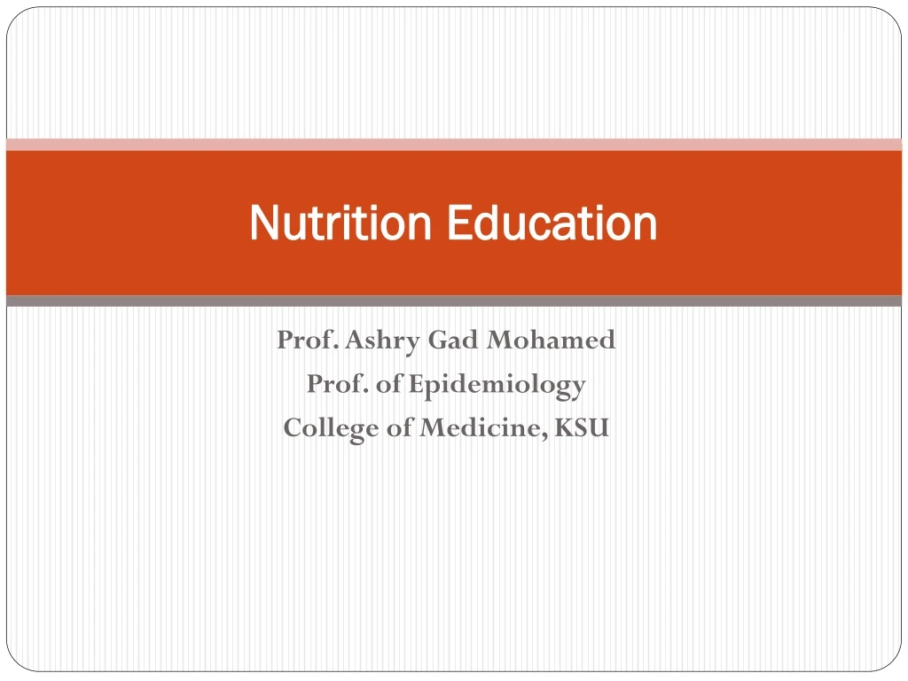 PPT - Nutrition Education PowerPoint Presentation, Free Download - ID ...