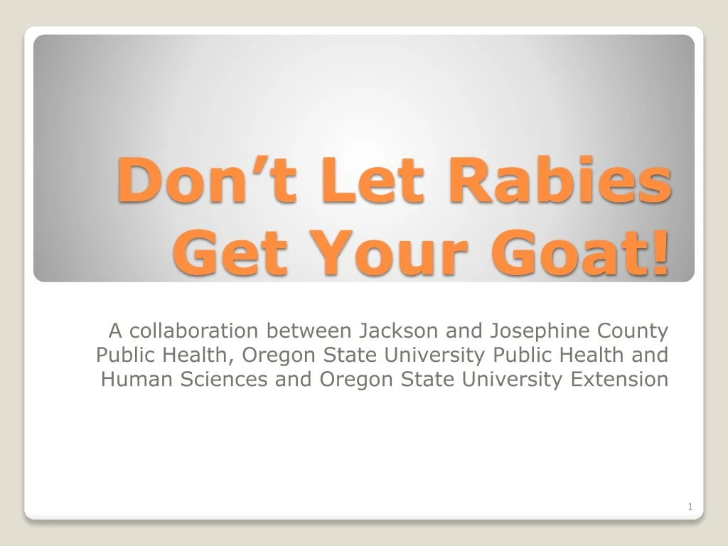 don t let rabies get your goat n.