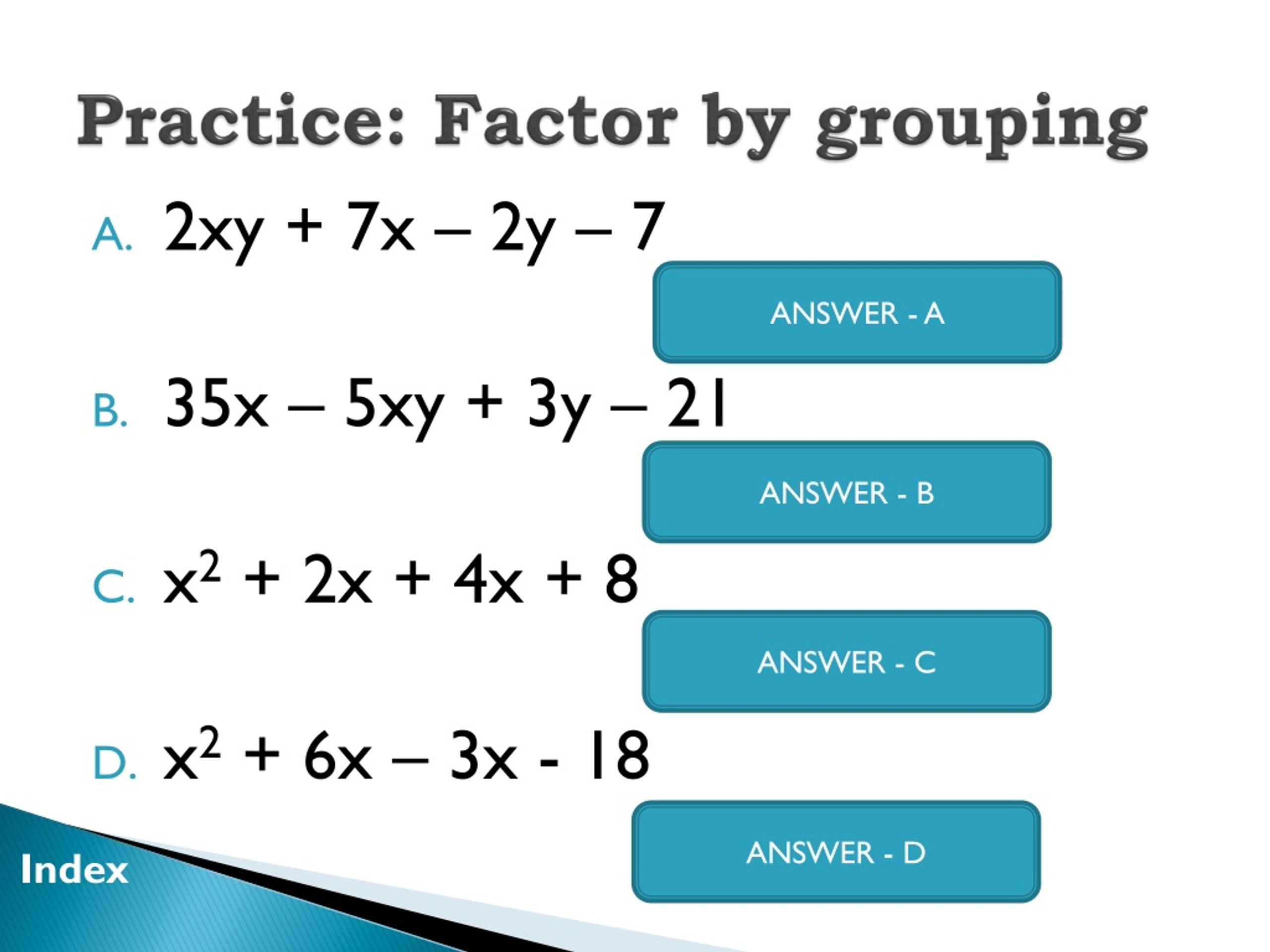 PPT - Factor By Grouping PowerPoint Presentation, Free Download - ID ...