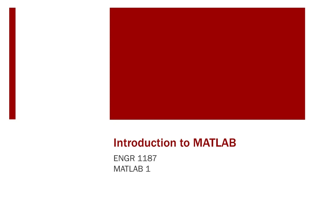 PPT - Introduction To MATLAB PowerPoint Presentation, Free Download ...